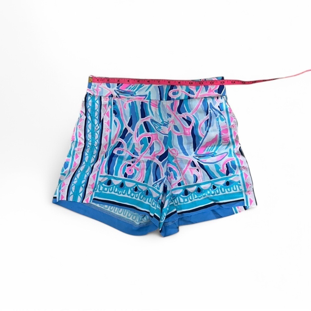 Lilly Pulitzer Neilah Reel Nauti Engineered Shorts, Size XXS. Skim Blue. - Picture 8 of 12